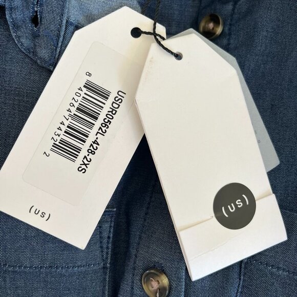 Universal Standard Woman's Blue Chambery Shirt Dress Sz 2xs-6-8 - Picture 8 of 12